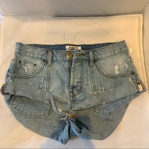 One Teaspoon Distressed Bandit Shorts